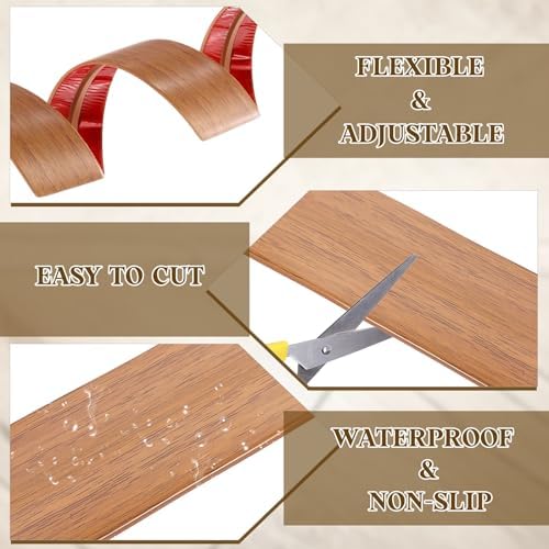uxcell T-Molding Transition Strips, 3.28 ft x 1.97" (L x W) PVC Floor Flat Divider Strip Self Adhesive Vinyl Flooring Edging Trim for Joining Floor Gaps Doorways, Yellow