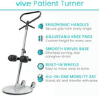 Vive Patient Turner - Turn Transfer Aid for Elderly - Mobility Sit to Stand Device for Transferring from Bed, Seat & Wheelchair - Pivot Disc 360 Degree Rotation w/Handle - Standing Aids & Supports