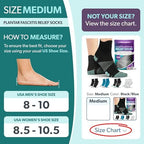 BraceAbility Plantar Fasciitis Socks - Ankle Compression Socks for Foot Pain Relief, Heel Spurs, Achilles Tendonitis, Full-Toe Arch Support Sleeve Socks for Women and Men (1 Pair - M Black/Blue)