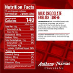 Anthony Thomas, Milk Chocolate English Toffee Gift Box, Rich Almond Butter Toffee (30 Count, Milk Chocolate)