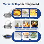 Adult Sippy Cup, 14 oz Convalescent Feeding Cup with Silicone Spout for Bedridden People, 3 in 1 Spill Proof Stainless Steel Sippy Cups for Elderly Adults Drink Porridge Water Soup