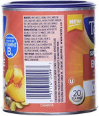 Tetley Super Herbal Tea Boost: Peach Ginger & Dandelion with Vitamin B6 - 20ct Imported from Canada
