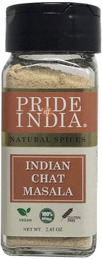 Pride of India Chat Masala Powder 2.45 oz | Indian Chaat Masala Seasoning Spice Blend | Tangy & Savory Masala Powder for Drinks, Fruits, Salads & Snacks | Easy to Use, Preservatives Free