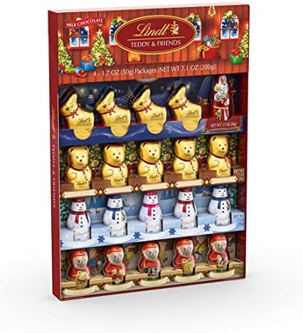Lindt Holiday Milk Chocolate Figures Novelty Pack, Great for Holiday Gifting, 7.1 Ounce