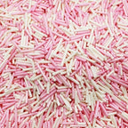 Baby Shower Sprinkles Pink & White Colored BULK Jimmies 1 POUND-Edible Cake Cupcakes Dessert & Ice Cream Topping-For Gender Reveal Parties