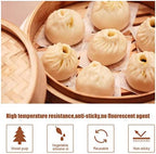 Patelai 1500 Pcs Parchment Paper Squares 2.75 x 2.75 Inch Small Hamburger Patty Paper Nonstick Precut Wax Papers Bamboo Steamer Liner for Burger Patty Pancakes Cookies Candy Dumplings Baking Cooking