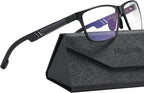 Blue Light Blocking Glasses for Men/Woman Gaming Computer Screen Glasses Metal Frame Eyeglasses, A02
