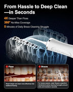 MySmile LP211 Water Flosser Cordless for Teeth, 5 Modes Portable Oral Irrigator, 260ML Water Dental Picks for Sensitive Teeth Cleaning, IPX7 Travel Rechargeable Water Flossing &2 Teeth Wipes