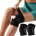 SUJAYU Knee Brace for Women Men with Side Stabilizers, 2 Pack Knee Braces for Knee Pain ACL MCL Arthritis Joint Pain Relief, Adjustable Compression Sleeve Patellar Tendon Support Strap
