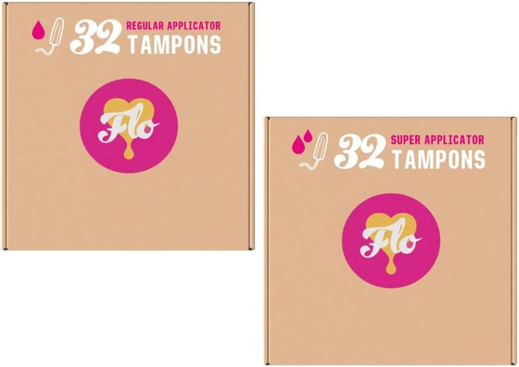 FLO Organic Cotton Super & Regular Tampon Bundle (64 tampons)