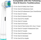 Replacement Toothbrush Heads Compatible with Oral B Braun,8 Pack Professional Electric Brush Heads for Oral B Replacement Heads Refill Pro 500/1000/1500/3000/3757/5000/7000/7500/8000