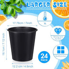 Layhit 24 Pcs Plastic Ice Buckets for Parties 3 Liters Wine Bucket Portable Ice Holder Disposable Wine Cooler for Party Wedding Party Beverages Champagne Soda and Beer (Black)