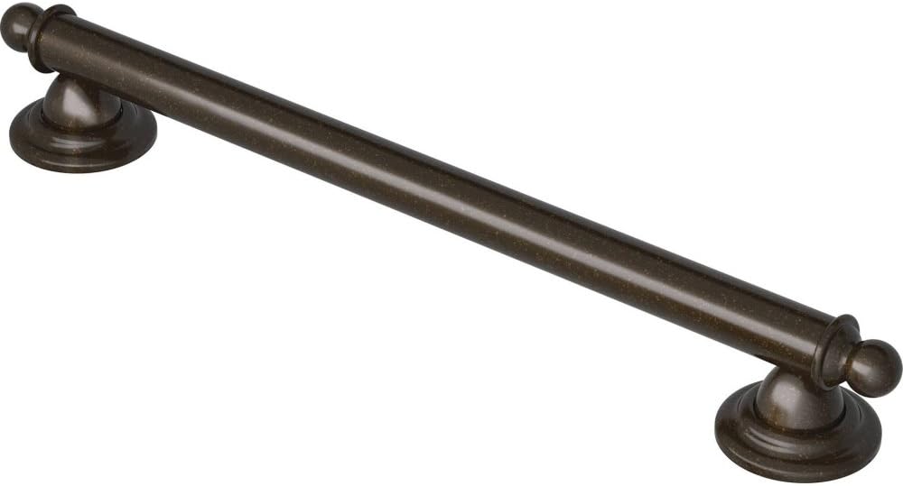 Moen YG2212ORB Bathroom Safety 12-Inch Stainless Steel Traditional Bathroom Grab Bar, Oil-Rubbed Bronze