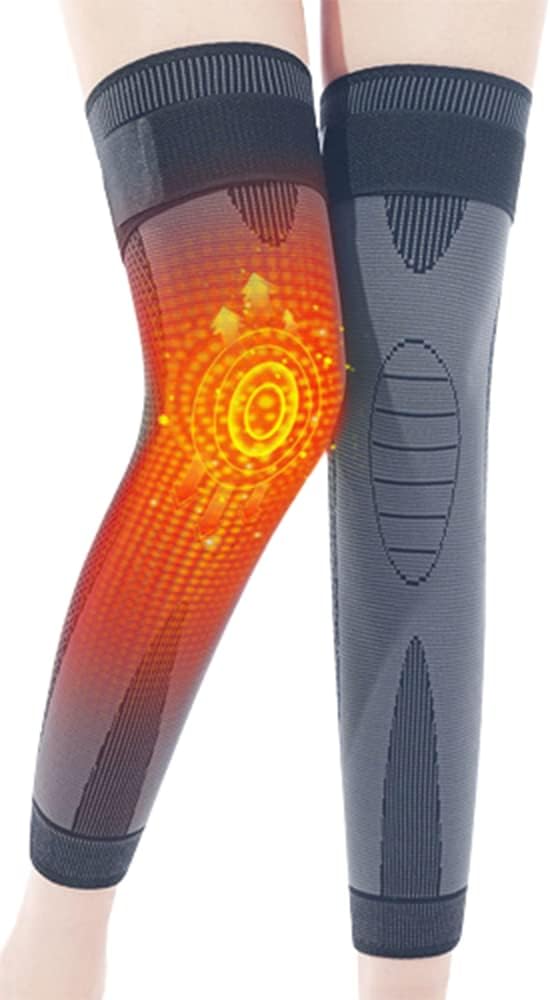 Tourmaline Acupressure Selfheating Knee Sleeve, Mugwort Acupressure Shaping Knee Pads,Mugwort Acupressure Detoxing Shaping Knee Pads,Non-Slip with Bandage,Unisex (Black,40-90kg)