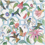 Caspari Hummingbird Trellis Paper Dinner Napkins - 40 Count