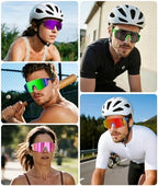 STORYCOAST Polarized Sports Sunglasses for Men Women,Driving Fishing Cycling Mountain Bike Sunglasses UV400 Protection