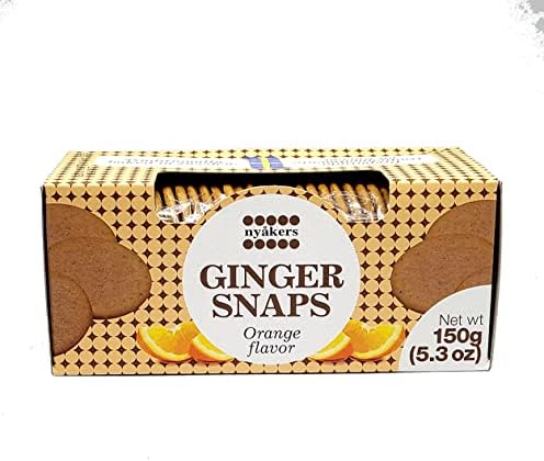 Tasty Kitchen Nyakers Swedish Gingersnaps Cookies Ginger Snaps 3 Varieties (1 Original, 1 Orange, and 1 Lemon) 10.58 Oz ea.