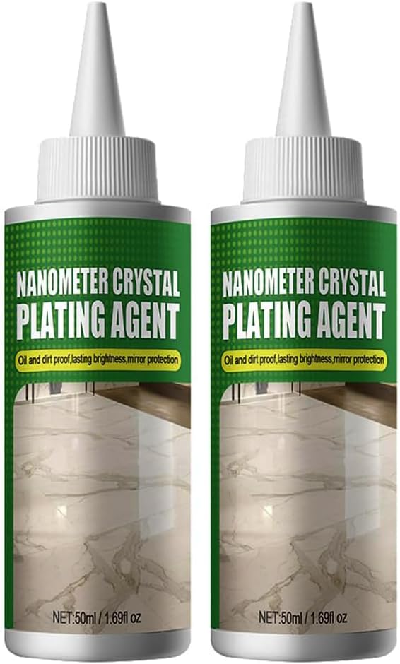 2 Pack Marble Nano Crystal-Plating Agent, Stone Crystal Plating Agent, Nano Crystal Plating Agent for Kitchen, Plastic Crystal Plating Agent