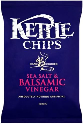 Kettle Chips Balsamic Vinegar and Sea Salt 150 g (Pack of 4)