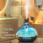 500ML Essential Oil Diffuser: Aroma Diffuser with Remote Control for Hotel Spa Yoga Room - Humidifiers for Bedroom with 14 Colors LED Night Light for Kids/Women Home Relaxation