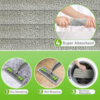 Spray Mop for Floor Cleaning - Wet Dry Hardwood Floor Mops with 3 Microfiber Washable Pads for Swiffer Powermop - Flat Mop with Sprayer for Tile Wood Laminate Vinyl Marble Kitchen