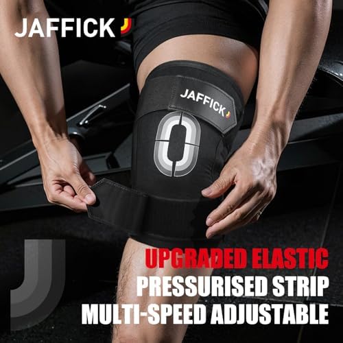 Jaffick Knee Sleeves (1 Pair),Double Layer Compression Knee Braces for Suitable for Squats, Weightlifting, Powerlifting, Gym Exercises, Unique Pressure Belt Design，7MM Neoprene Sleeves