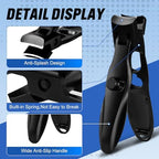 German Nail Clippers, Premium Stainless Steel Wide Jaw Anti Splash Design,Ultra Sharp Heavy Duty Clippers with Ergonomic Lever,Perfect for Men,Women, and Seniors(Black)