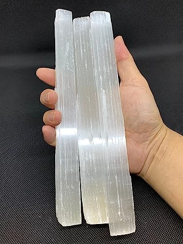 GAF TREASURES 9-10" Selenite Sticks, Selenite Wands, Natural White Selenite Crystal, Selenite Blades (15 lb)