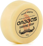 Anbbas Shave Soap Goat Milk 100g for Beard Barber Traditional Wet Shaving (1pc, 3.5 oz)