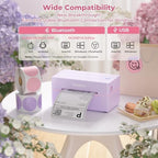 MUNBYN Bluetooth Thermal Label Printer, 130B Wireless 4x6 Shipping Label Printer for Shipping Packages Small Business Office or Home, Compatible with iPhone Android iPad Windows macOS Chrome
