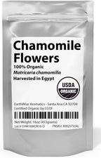 Organic Chamomile Flowers - 1 lb (16oz) - Herbal Tea - 100% Organic - Flor de Manzanilla - EarthWise Aromatics
