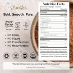 Pure Raw Organic Cacao Powder | Premium Ceremonial Grade Cacao | Natural Source of Flavanols, Magnesium, Iron & Theobromine | Sugar-Free Hot Cocoa Chocolate Drink & Baking Mix | Unsweetened - (33 Servings)