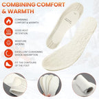 Janmercy 24 Pairs Unisex Wool Fleece Insoles Trim to Fit Winter Warm Fuzzy Boot Shoe Inserts Soft Cushioned Replacement Liners for Sneakers Boots Slippers Fits Adult Us Women's 5 to 12 /Men's 4 to 12