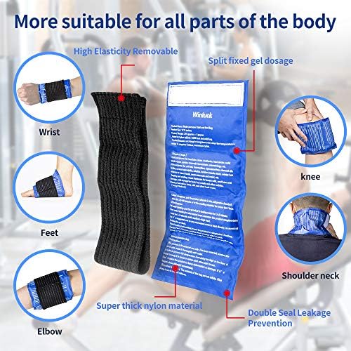 Gel Ice Cold Packs - (2-Piece Set) Soft Reusable Cold/Hot Compress, Provides Alleviate Joint and Muscle Pain. Flexible Therapy from Injuries - Shoulder, Back, Knee, Neck, Ankle & More.