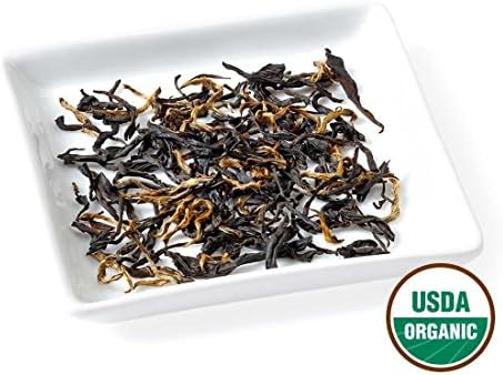 Golden Moon Tea Organic Golden Monkey Black Tea - Loose Leaf, Non-GMO - Travel Tin (28 Servings)