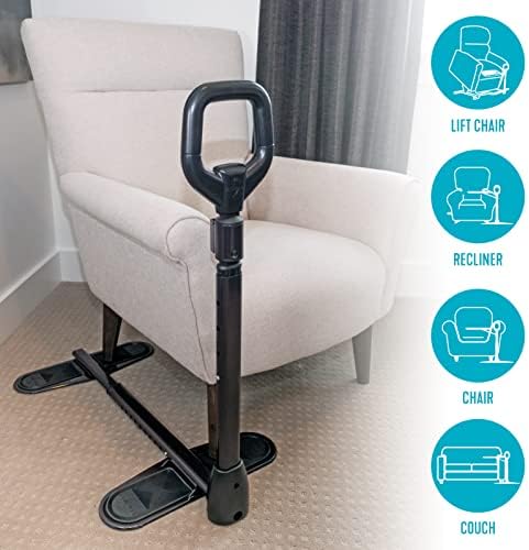 Stander CouchCane, Standing Assistance Aid for Adults, Seniors, and Elderly, Chair Lift Assist, Standup Support, Adjustable Mobility Couch Rails, with Safety Grab Bar Handle and Organizer Pouch