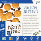 Homefree Mini Vanilla Cookies, Gluten Free, Nut Free, Vegan, School Safe and Allergy Friendly Snack, 5 oz. Box (Pack of 1)