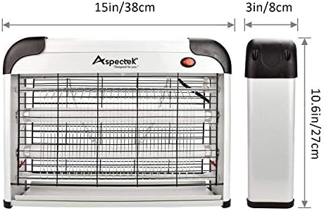Aspectek 20W Electric Indoor Bug Zapper, Mosquito, Moth, Wasp, Insect Killer, Fly Zapper, Bug Lamp Light for Home, Restaurant, Office Use with Protection Mesh Film. Efficient & Effective