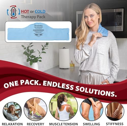 Core Products Soft Comfort CorPak – Reusable Hot & Cold Therapy Pack, Ice Pack for Injuries, No-Frost Compress for Muscle, Back & Joint Pain Relief – 6" x 20", Made in USA