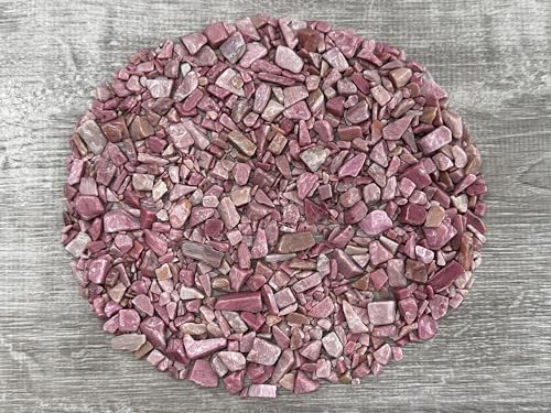 WHOLESALE Natural Semi Tumbled Pink Opal Gemstone Chips, Crushed Mini Pink Opal Crystals, Undrilled Crystal Chips (Pink Opal, 0.5 Pound)