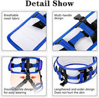 Lmaray Transfer Belt with Leg Loops and 10 Padded Handles, Medical Gait Belt Walking Assistive Device with Quick Release Metal Buckle for Elderly, Seniors and Physical Therapy - 54 Inch