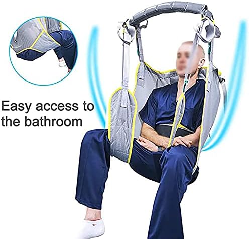 Transfer Nursing Sling Toileting Hoist Sling, Lift Stair Board, Mesh Fabric with Toilet Sling Design with Split Leg, for Elderly, Disabled