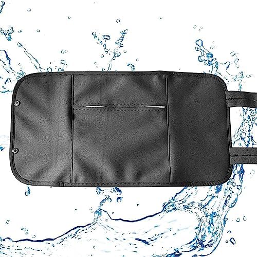 Organic Cotton Castor Oil Pack Wrap - Reusable, Leak-Free Castor Oil Packs for Liver Detox and Comfortable Sleep Fit - Waist Wrap (Castor Oil Not Included), Black