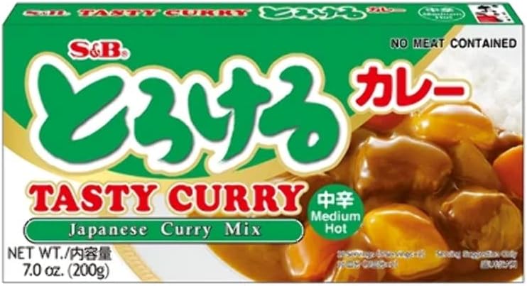 S&B Tasty Curry Sauce Mix Medium Hot, 7.0 oz (Pack of 1)