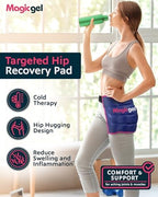 Magic Gel Hip Ice Pack Wrap - Reusable Cold Pack for Hip Bursitis, Hip Replacement Surgery and Hip Flexor Pain. Hip ice wrap for Inflammation, Swelling and Hip Pain Relief