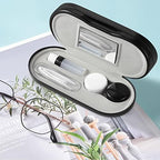 AITIME 2 in 1 Double Sided Portable Contact Lens and Eyeglasses Case - Marbling, Multifunction, Durable, Compact, Portable Storage Kit