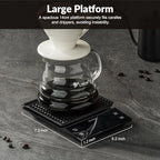 KitchenTour Coffee Scale with Timer 3kg/0.1g High Precision Pour Over Drip Espresso Scale with Back-Lit LCD Display (Batteries Included)