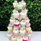 Global Sugar Art Premium Wedding Rose Edible Sugar Cake & Cupcake Flowers, Pink, 12 Count with Leaves by Chef Alan Tetreault