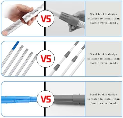 35 FT Water Fed Pole Kit Adjustable Solar Panel Cleaning Kit Cleaner Tool for Window Glass Roof Outdoor Glass Brush Window Washing Equipment (35FT)