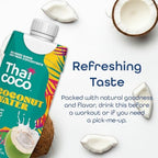 Thai Coco Organic Coconut Water, 100% Pure & Unsweetened, No Sugar Added, USDA Organic, Natural Electrolytes Hydration Drink, 11.2 fl oz Tetra Carton (Pack of 12)